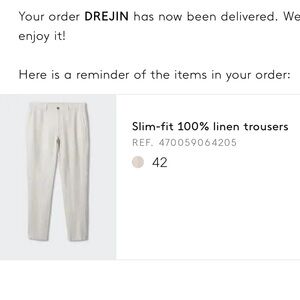 Mango slim fit linen pants